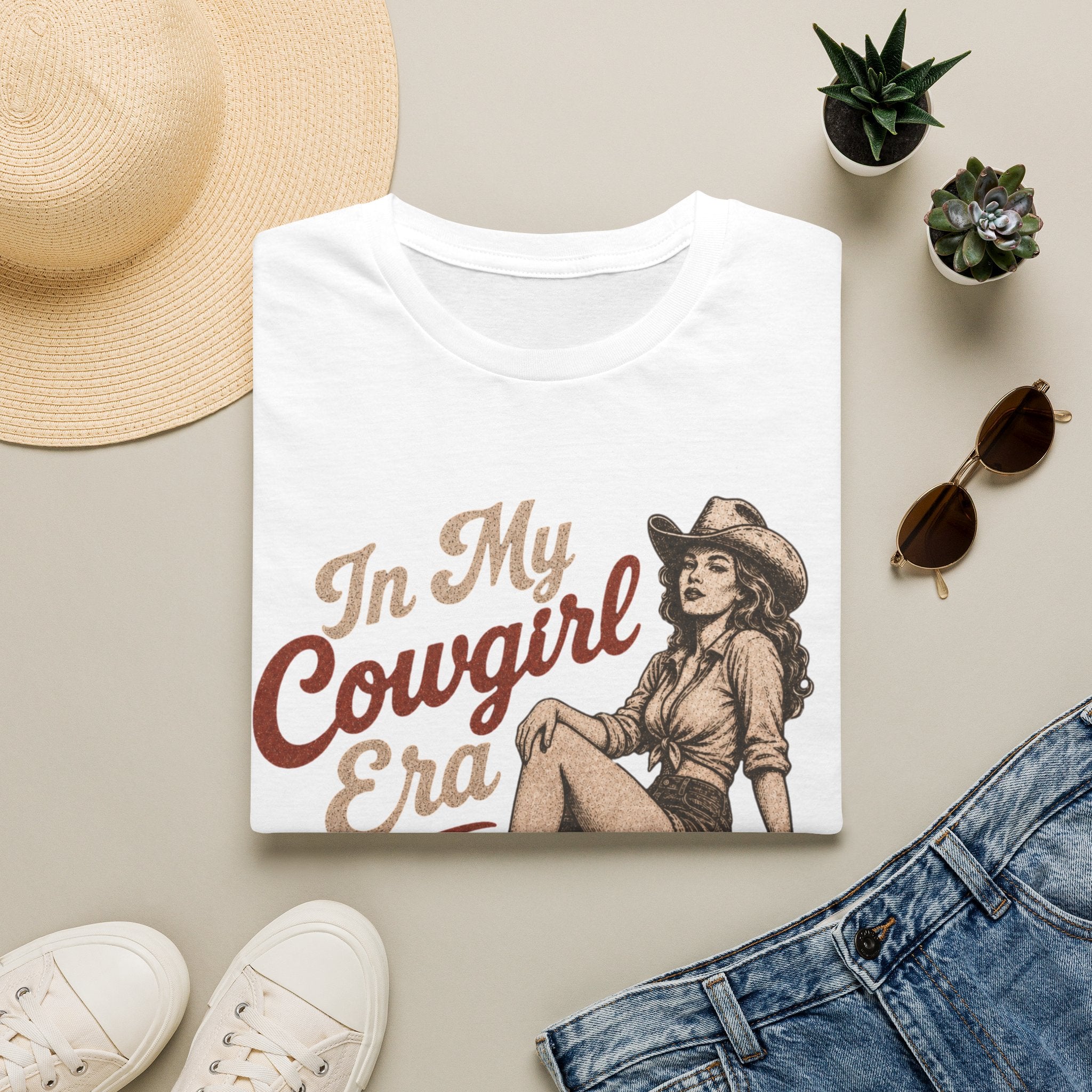 Cowgirl T-Shirt — "In My Cowgirl Era" Vintage Western Graphic Tee