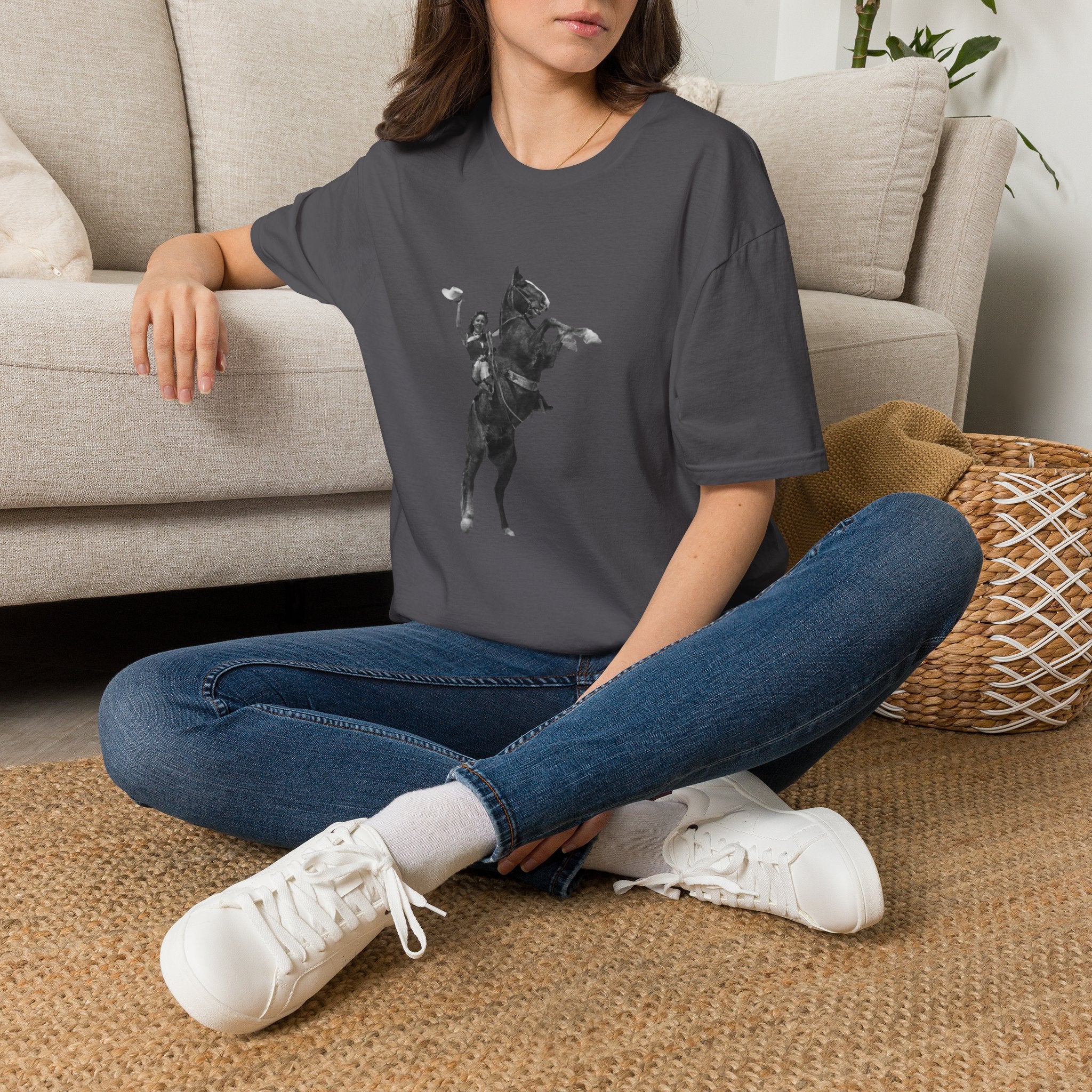 Cowgirl Graphic T‑Shirt — Vintage Horse & Rider Tee