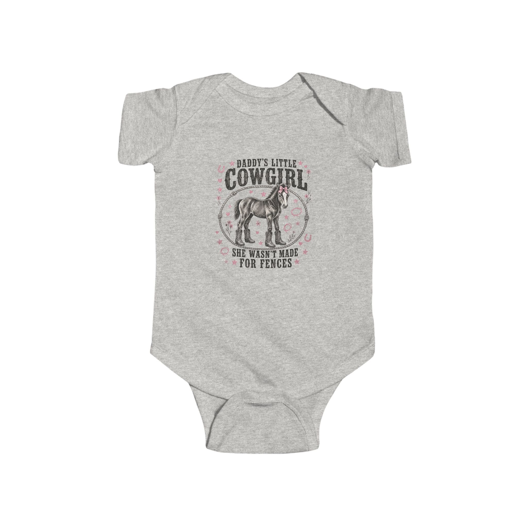 Baby Bodysuit — "Daddy's Little Cowgirl" Cute Western Infant One-Piece
