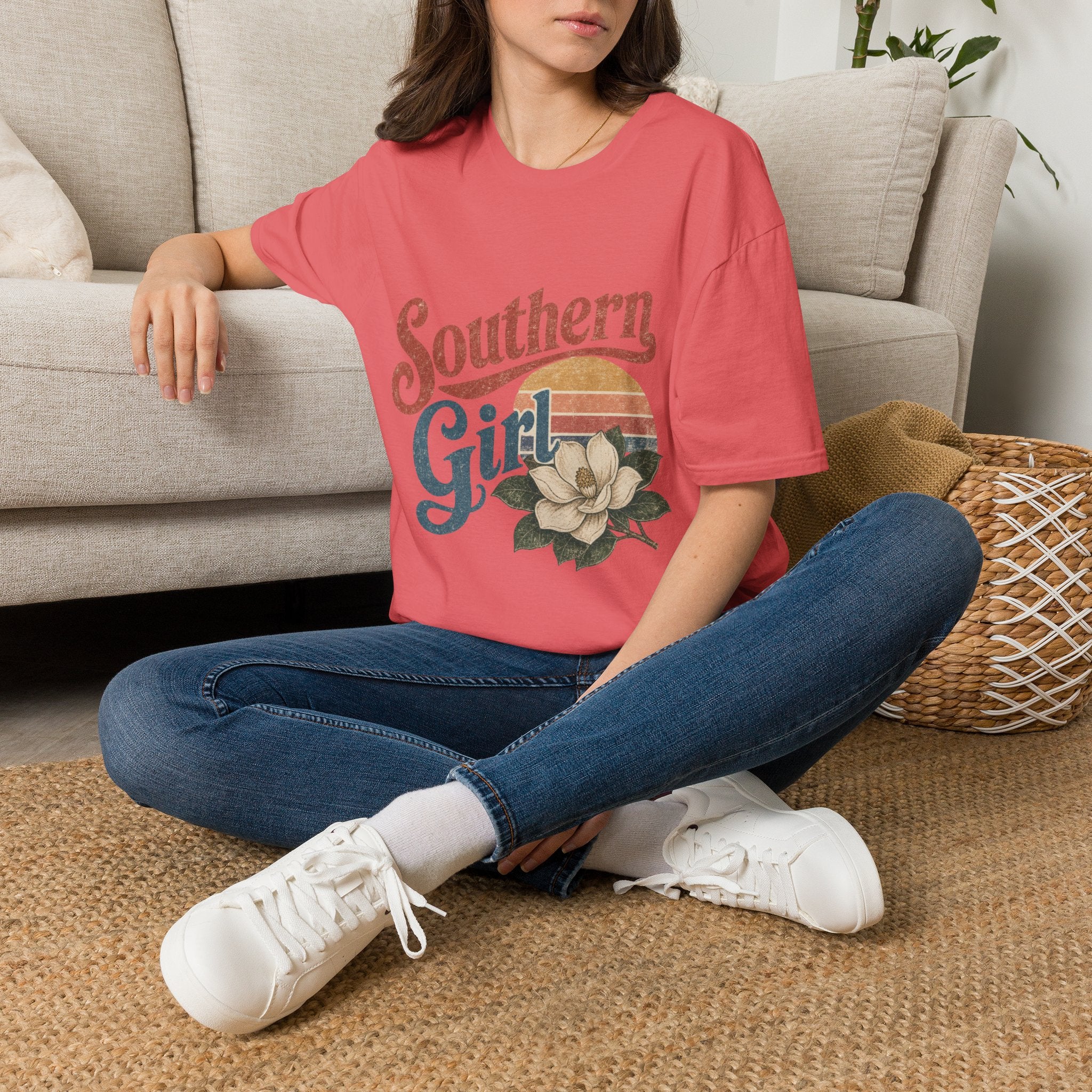 Southern Girl T-Shirt — Vintage Retro Magnolia Tee
