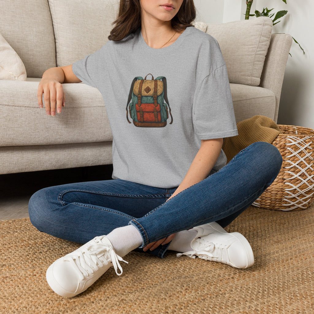 Adventure Backpack T‑Shirt — Vintage Camper Rucksack Graphic Tee