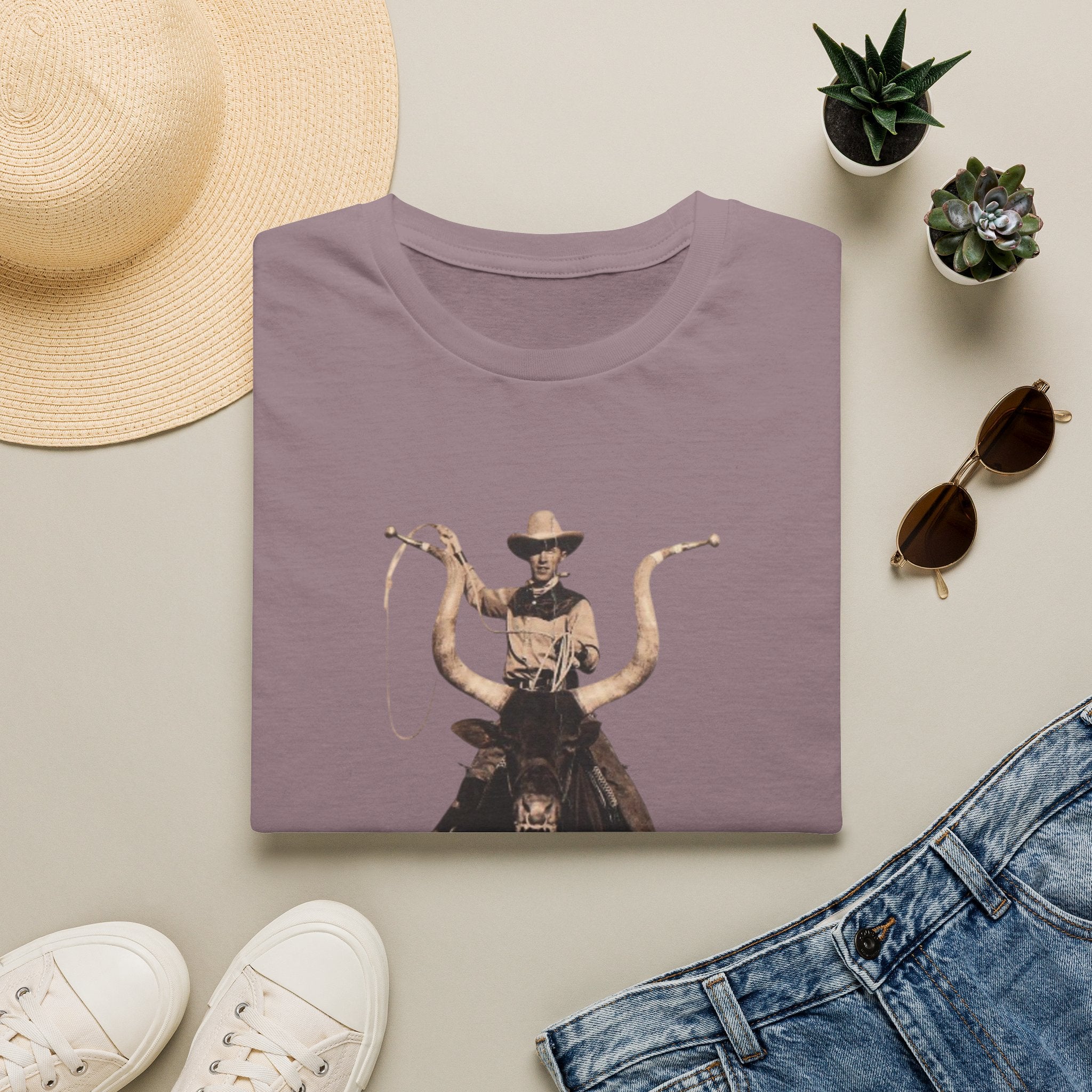 Cowboy Bull Rider T‑Shirt — Vintage Western Rodeo Graphic