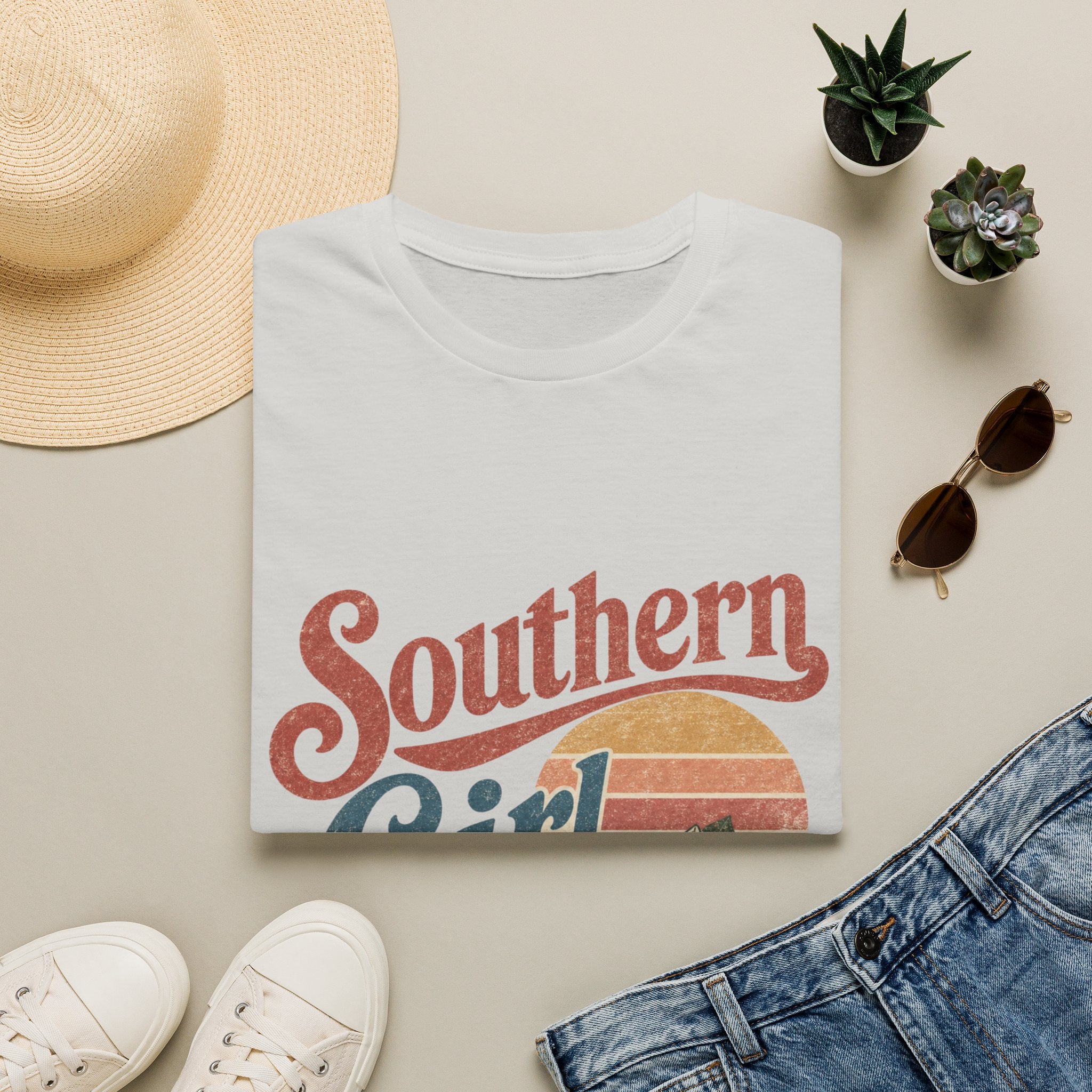 Southern Girl T-Shirt — Vintage Retro Magnolia Tee