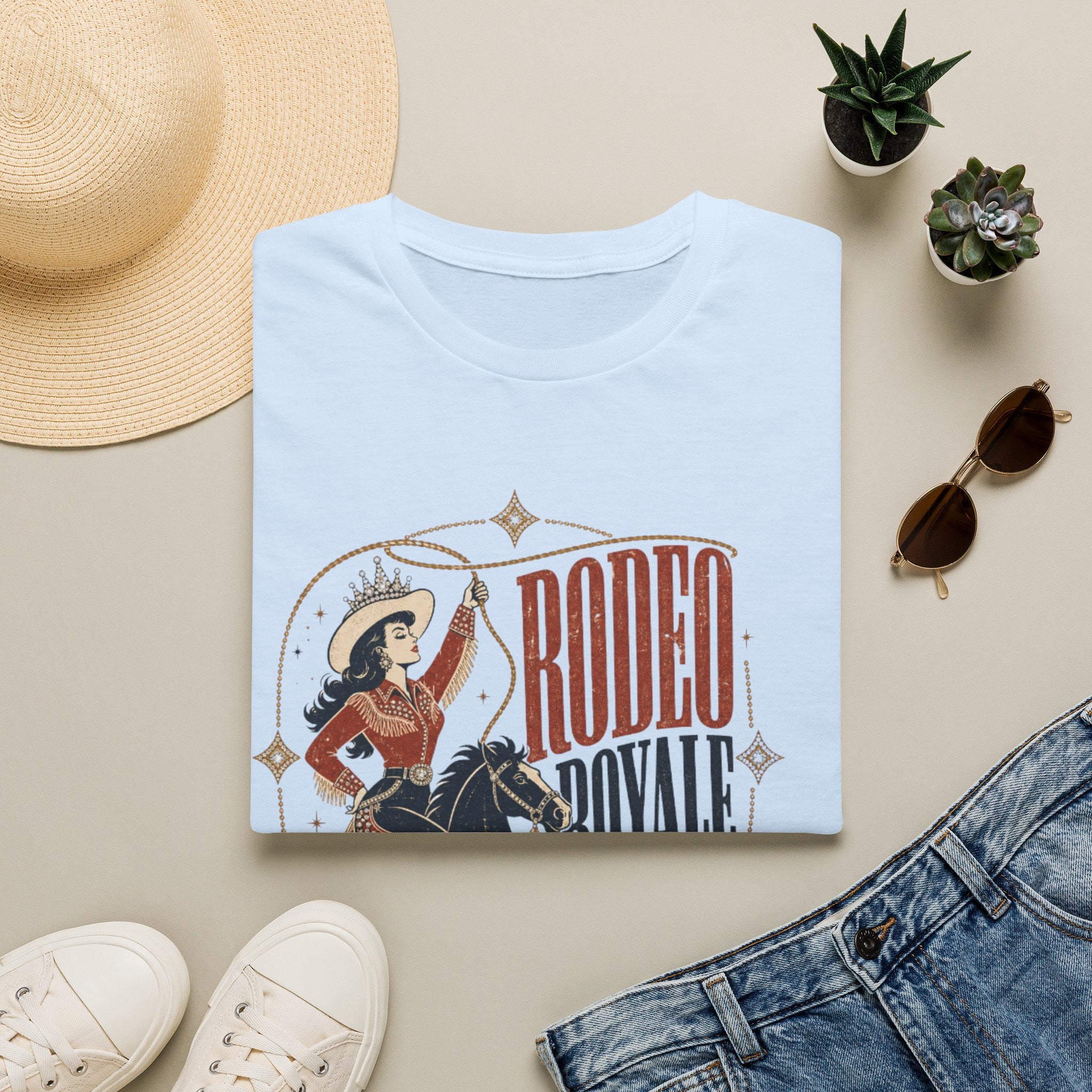 Rodeo Royale Graphic T-Shirt — Western Cowgirl Horse Logo