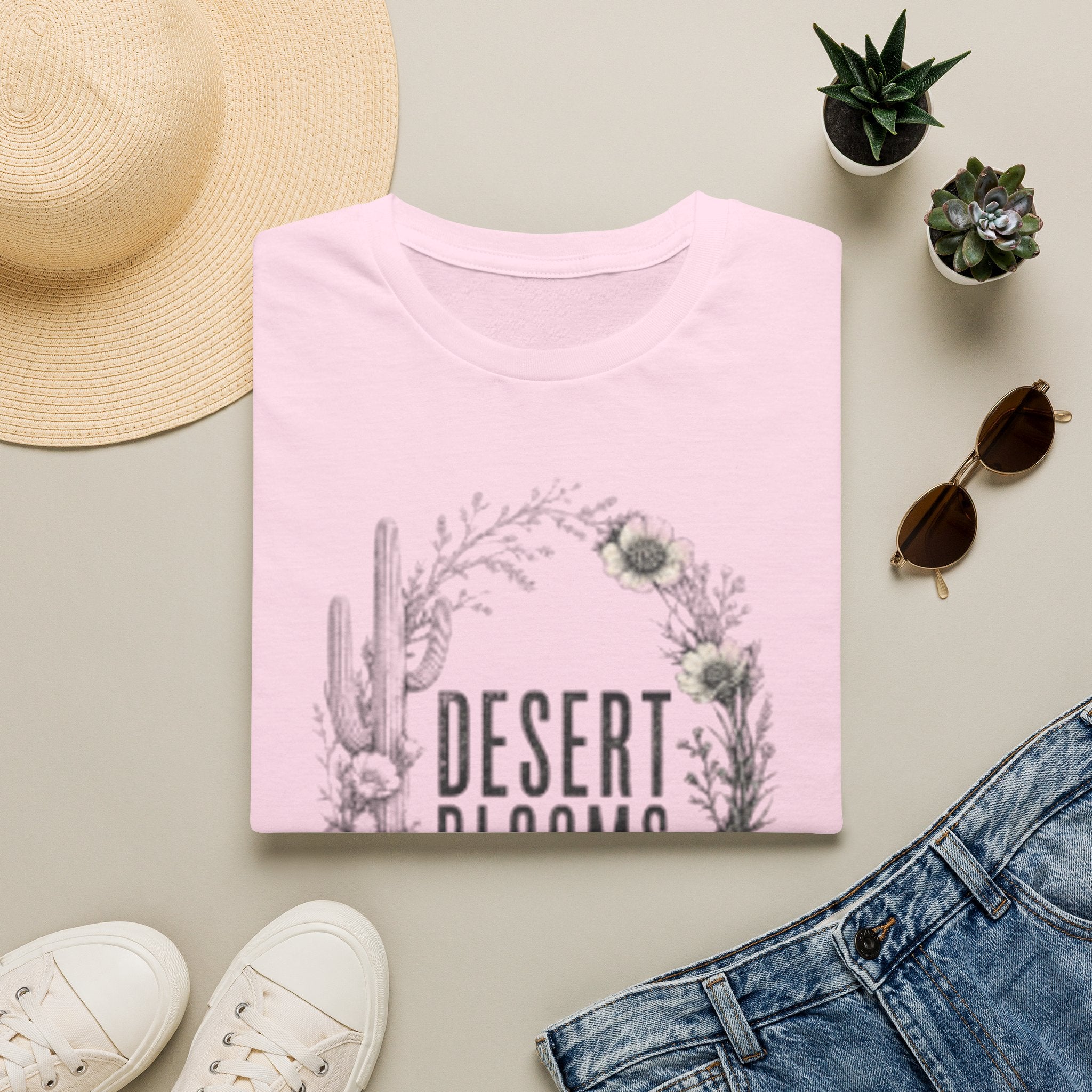 Desert Blooms T-Shirt — Floral Cactus Boho Tee