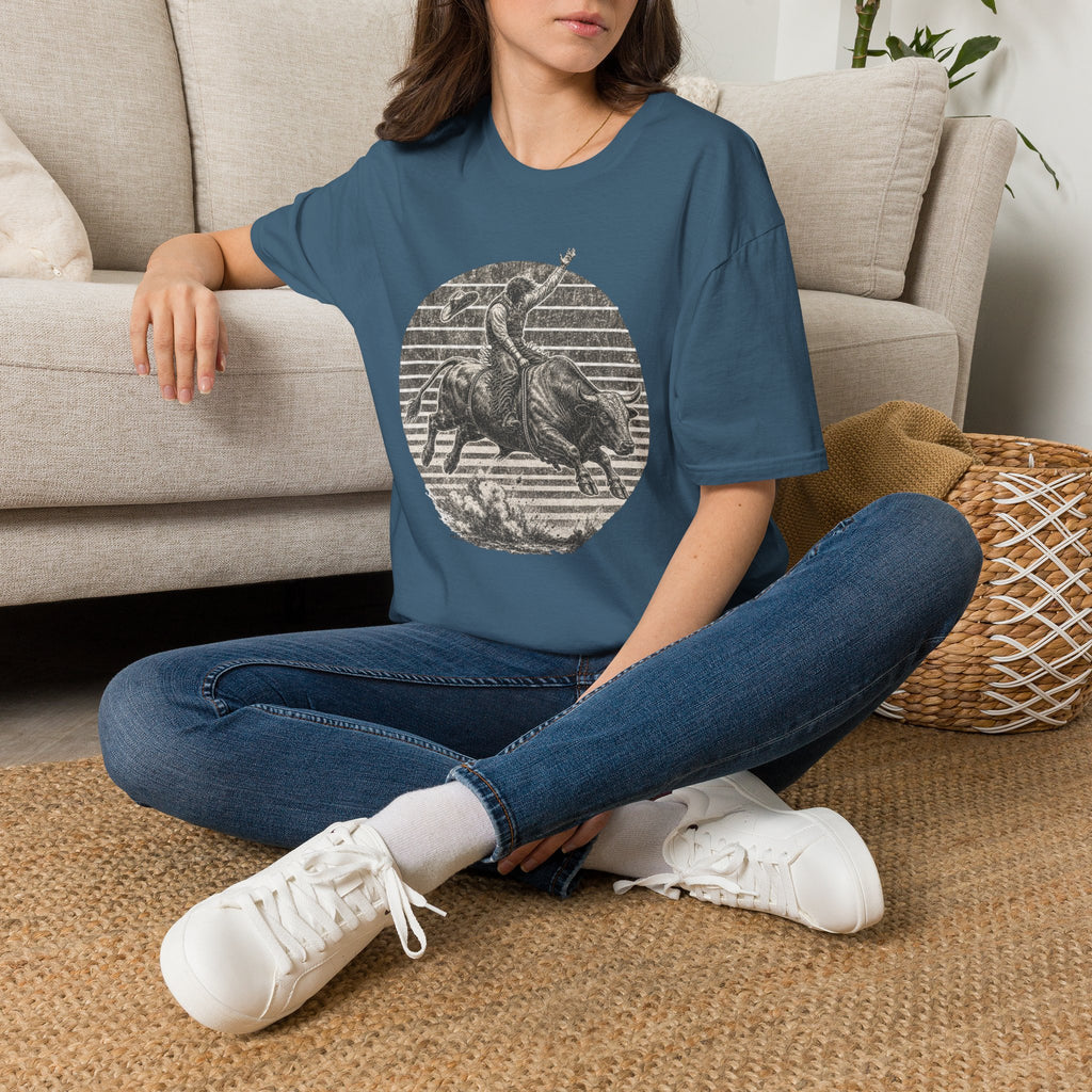 Bull Rider T-Shirt — Vintage Rodeo Western Graphic Tee