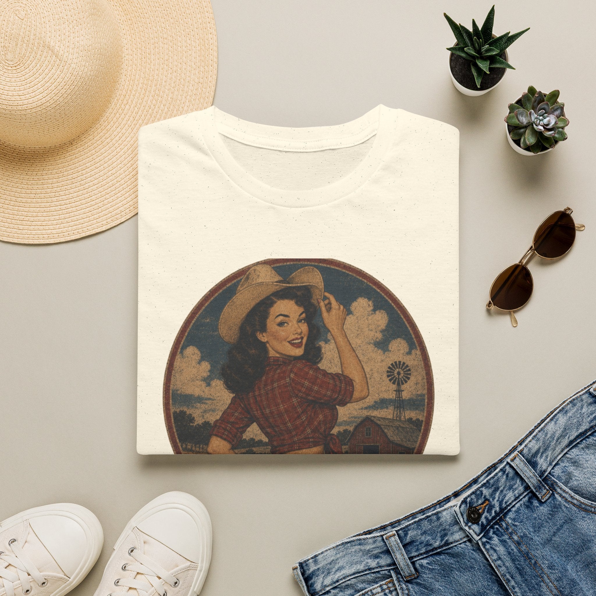 Country Girl T-Shirt — Vintage Cowgirl Graphic Tee