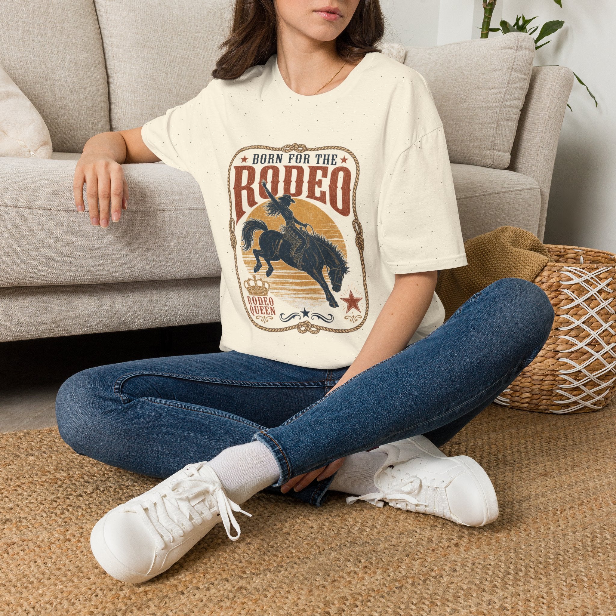 Born for the Rodeo T-Shirt — Western Bull Riding Graphic Tee