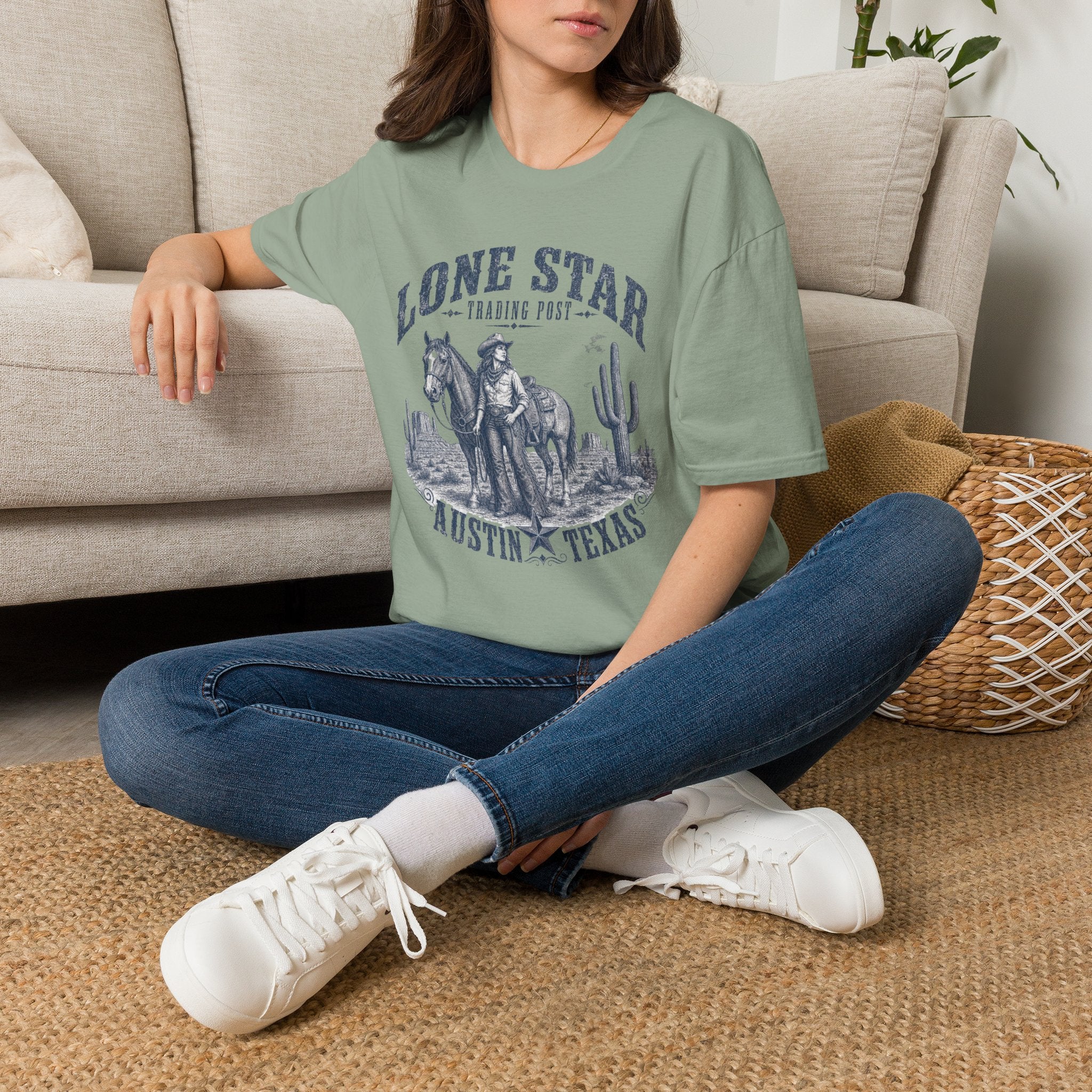 Lone Star Trading Post T-Shirt — Austin Texas Cowboy Graphic Tee