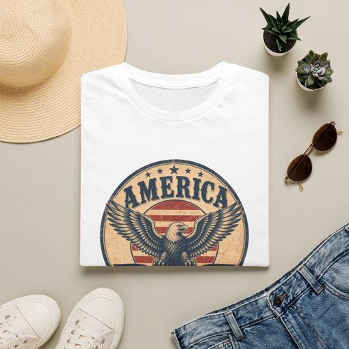 America 1776 Eagle T-Shirt — Vintage Patriotic Graphic Tee