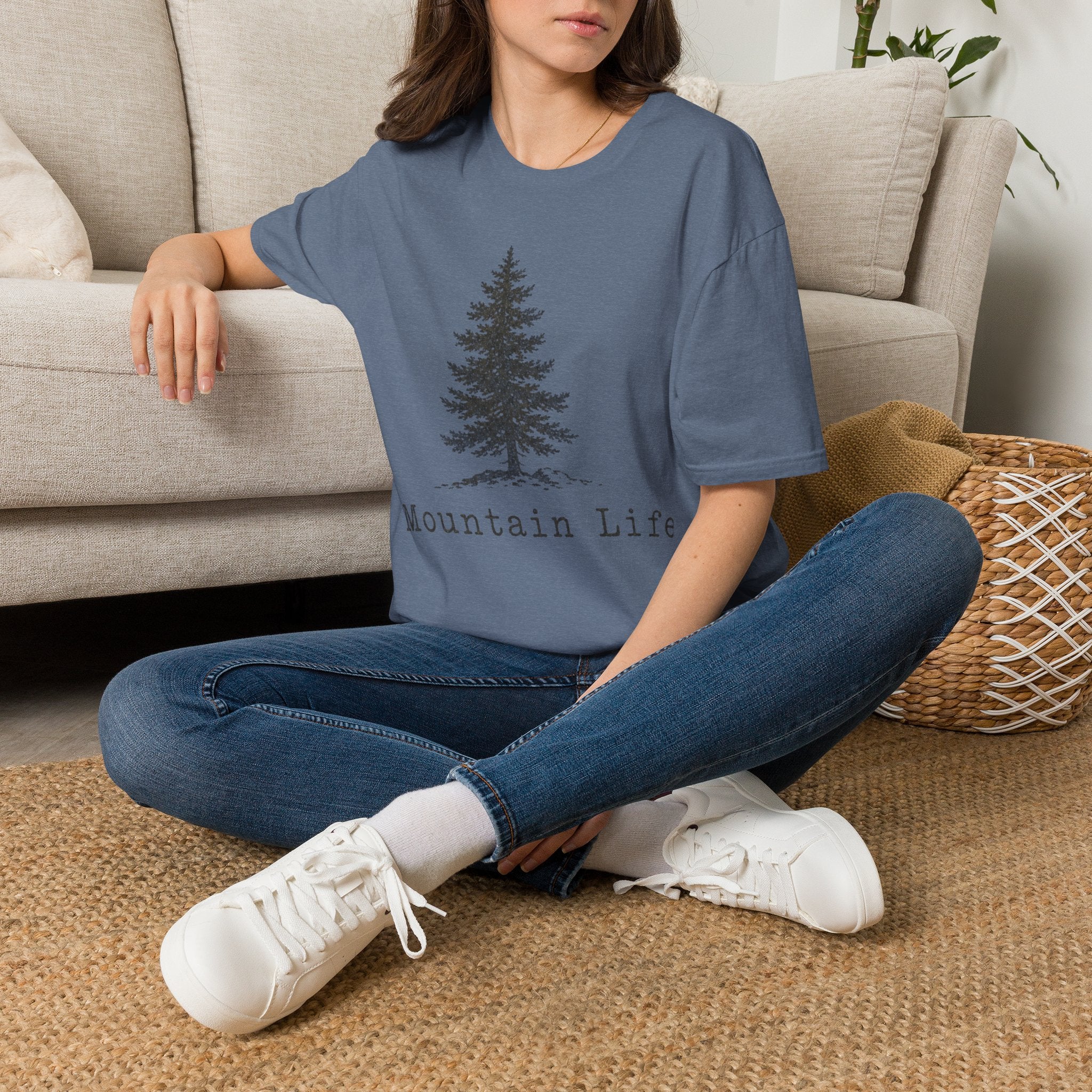 Mountain Life T-Shirt — Minimal Pine Tree Graphic