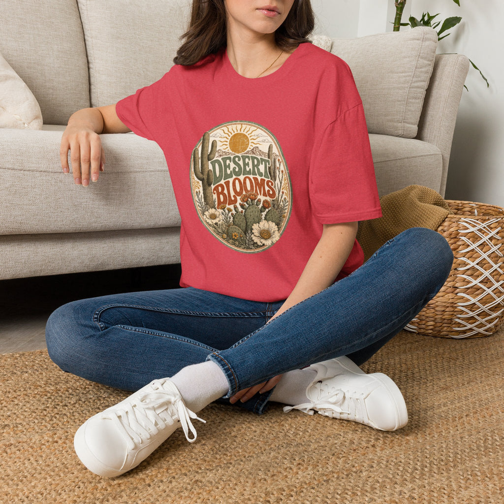Desert Blooms T-Shirt — Vintage Southwestern Cactus Floral Graphic