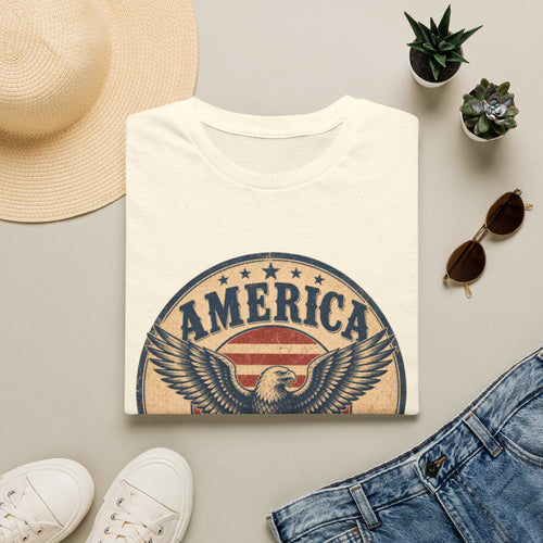 America 1776 Eagle T-Shirt — Vintage Patriotic Graphic Tee