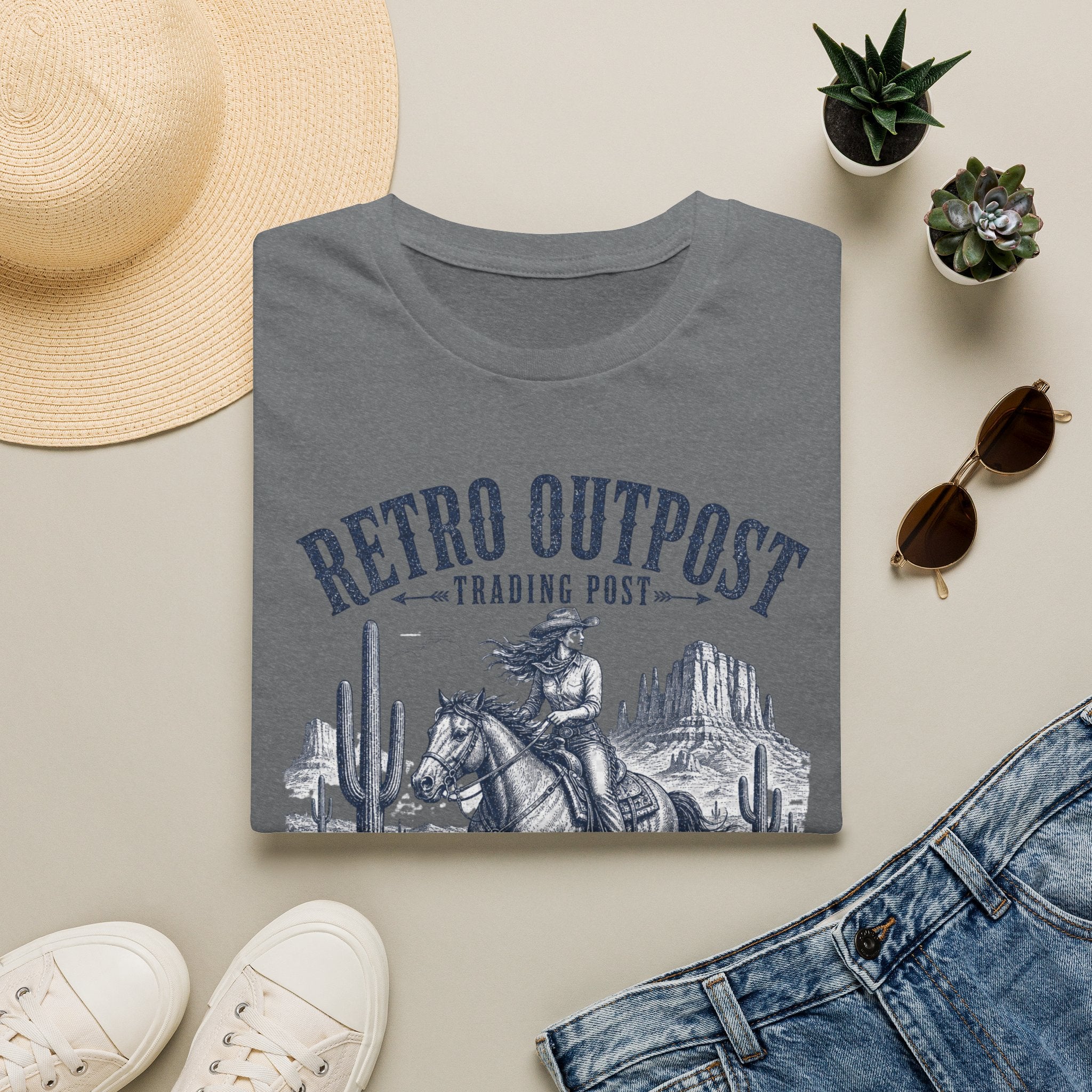 Retro Outpost Cowboy T-Shirt – Scottsdale Arizona Western Graphic Tee