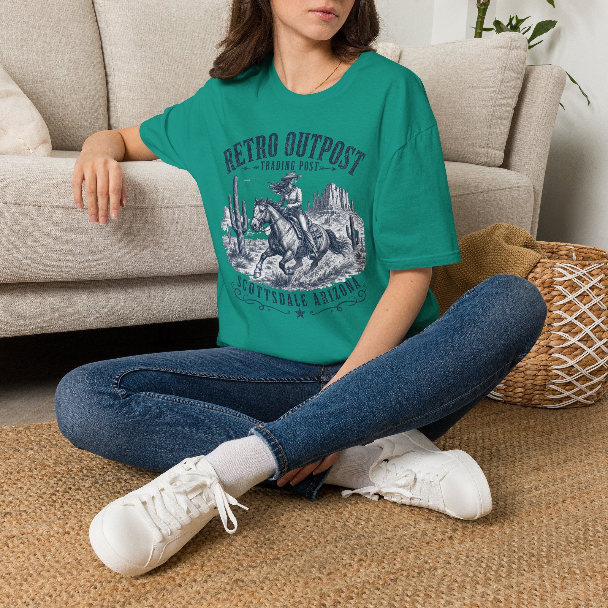 Retro Outpost Cowboy T-Shirt – Scottsdale Arizona Western Graphic Tee