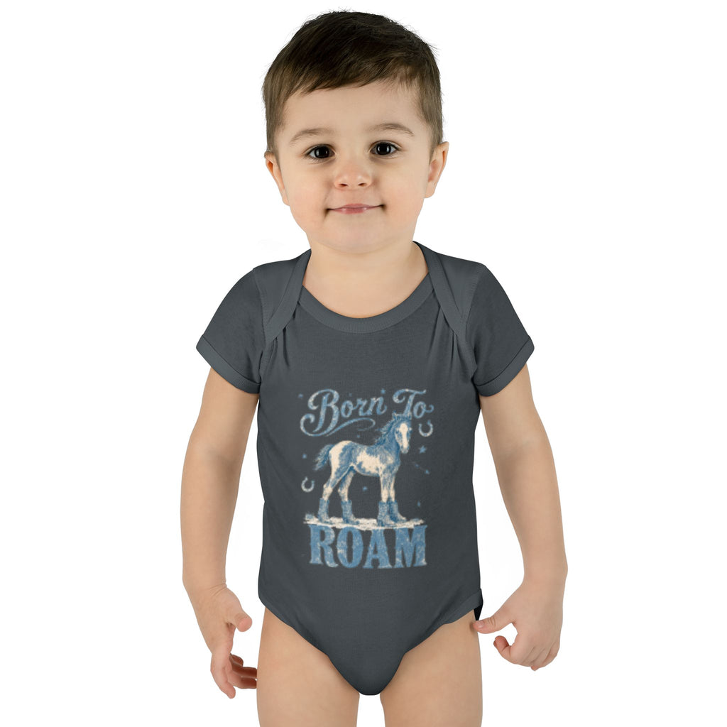 "Born to Roam" Horse Graphic Infant Onesie