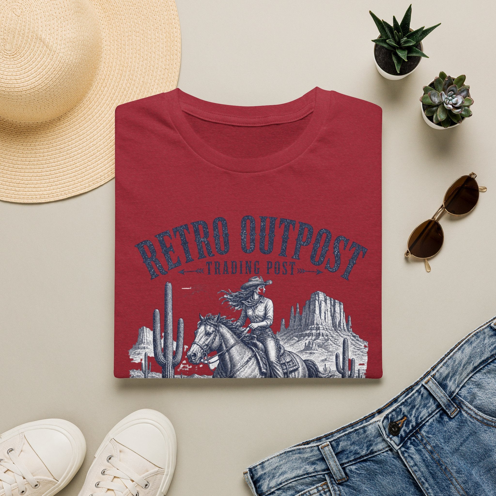 Retro Outpost Cowboy T-Shirt – Scottsdale Arizona Western Graphic Tee