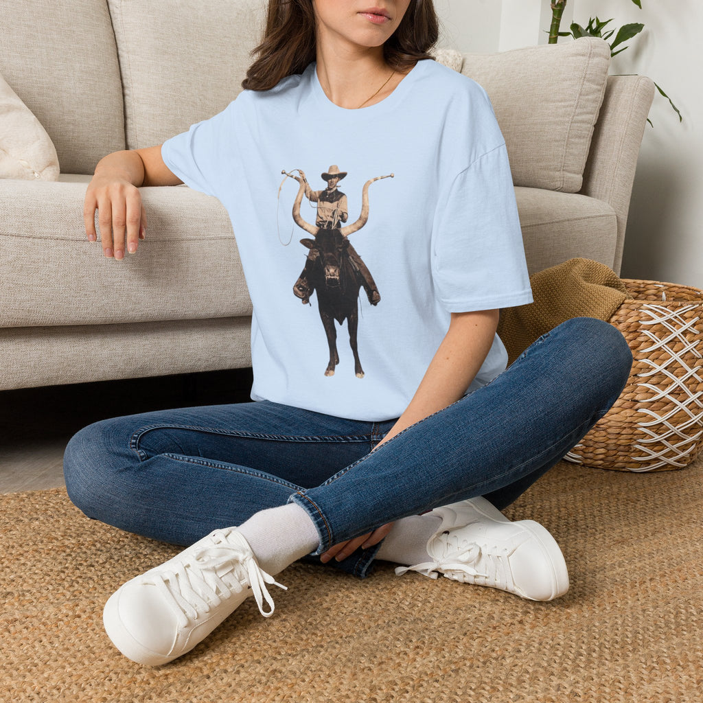Cowboy Bull Rider T‑Shirt — Vintage Western Rodeo Graphic