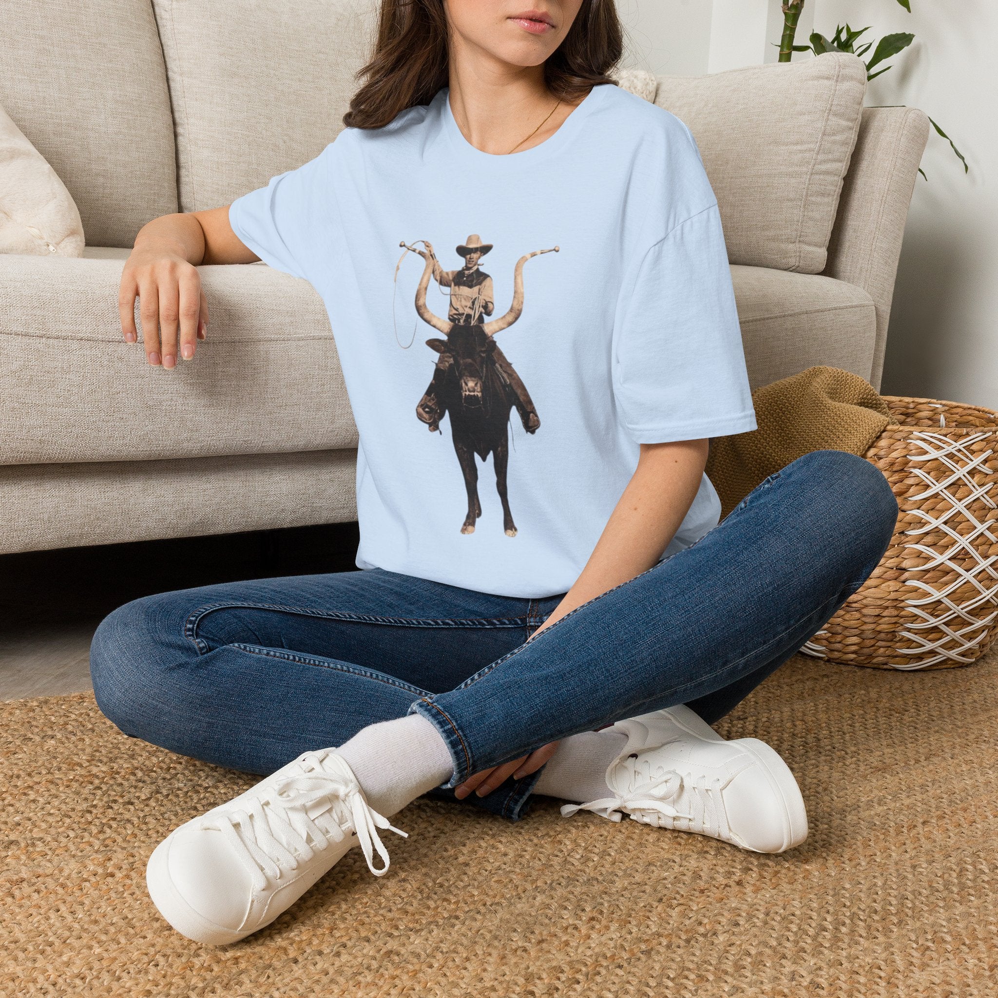 Cowboy Bull Rider T‑Shirt — Vintage Western Rodeo Graphic
