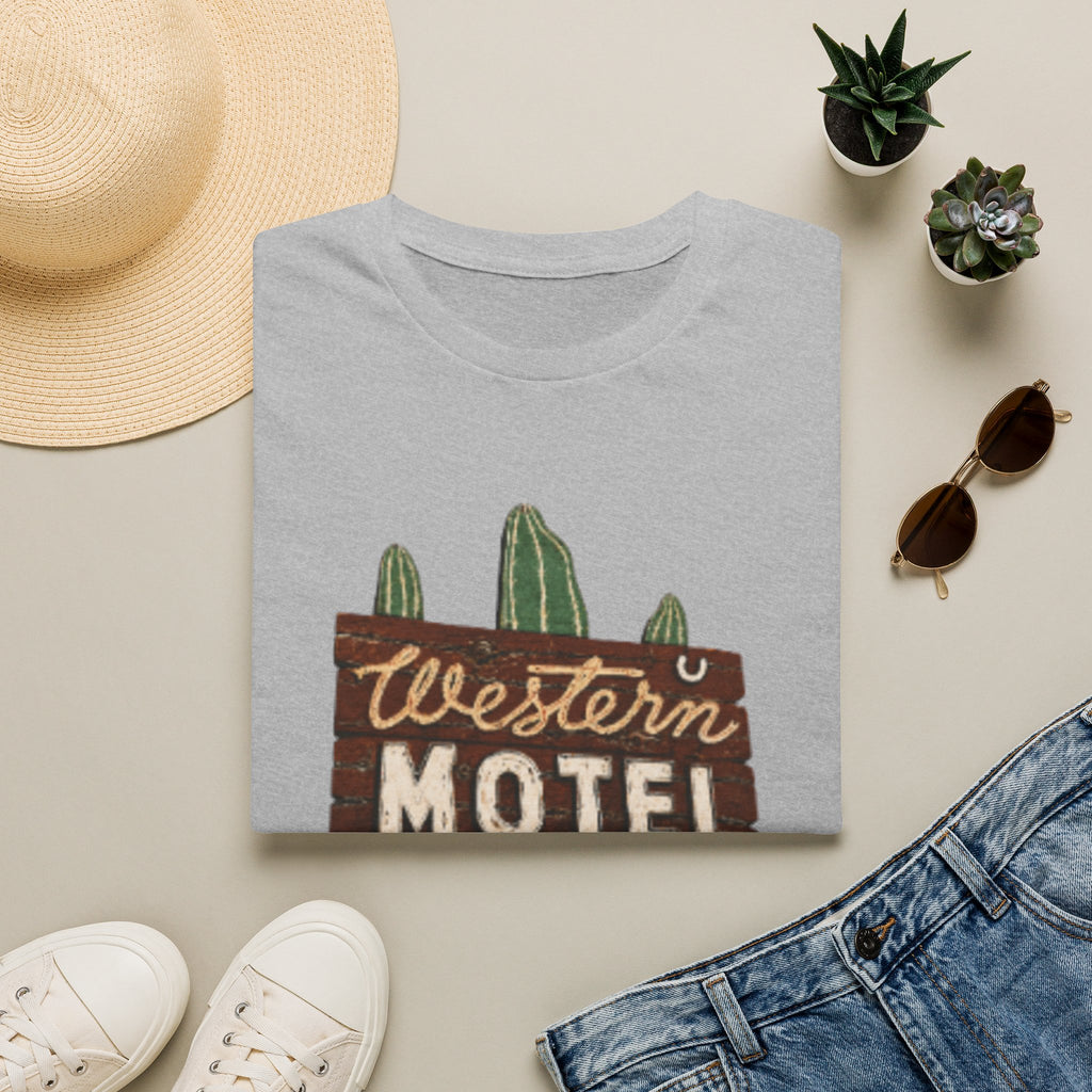Western Motel Vintage Sign T-Shirt — Desert Cactus Roadtrip Tee