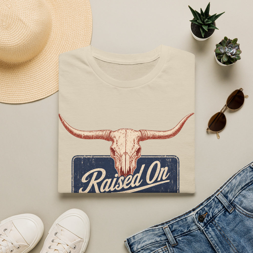 Raised On 80s Country T-Shirt — Vintage Longhorn Western Tee