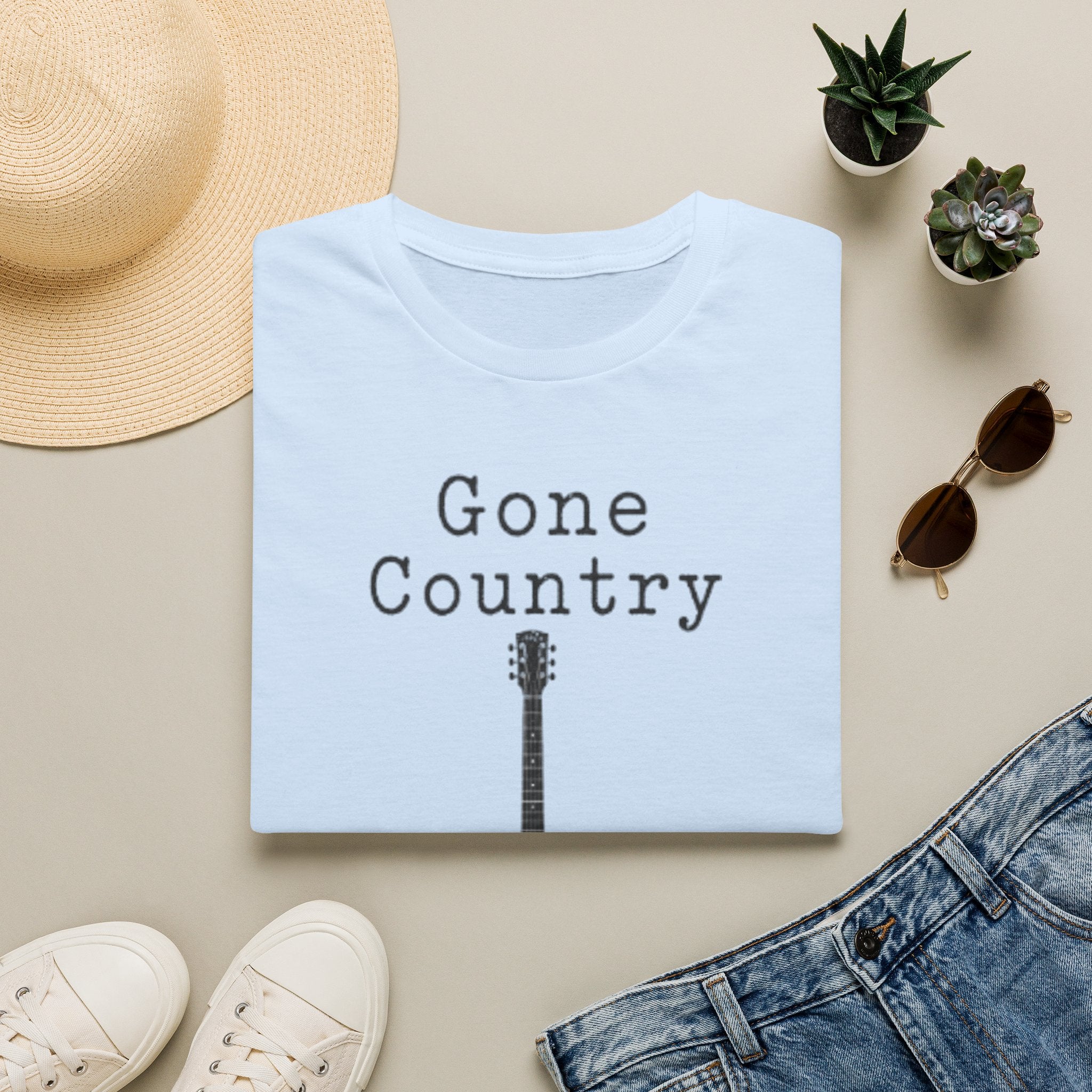 Gone Country T-Shirt — Acoustic Guitar Country Music Tee
