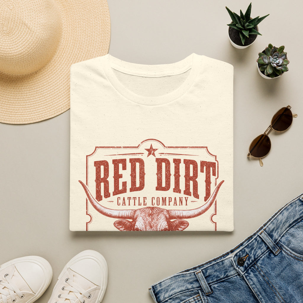 Red Dirt Cattle Company T-Shirt — Vintage Western Ranch Tee