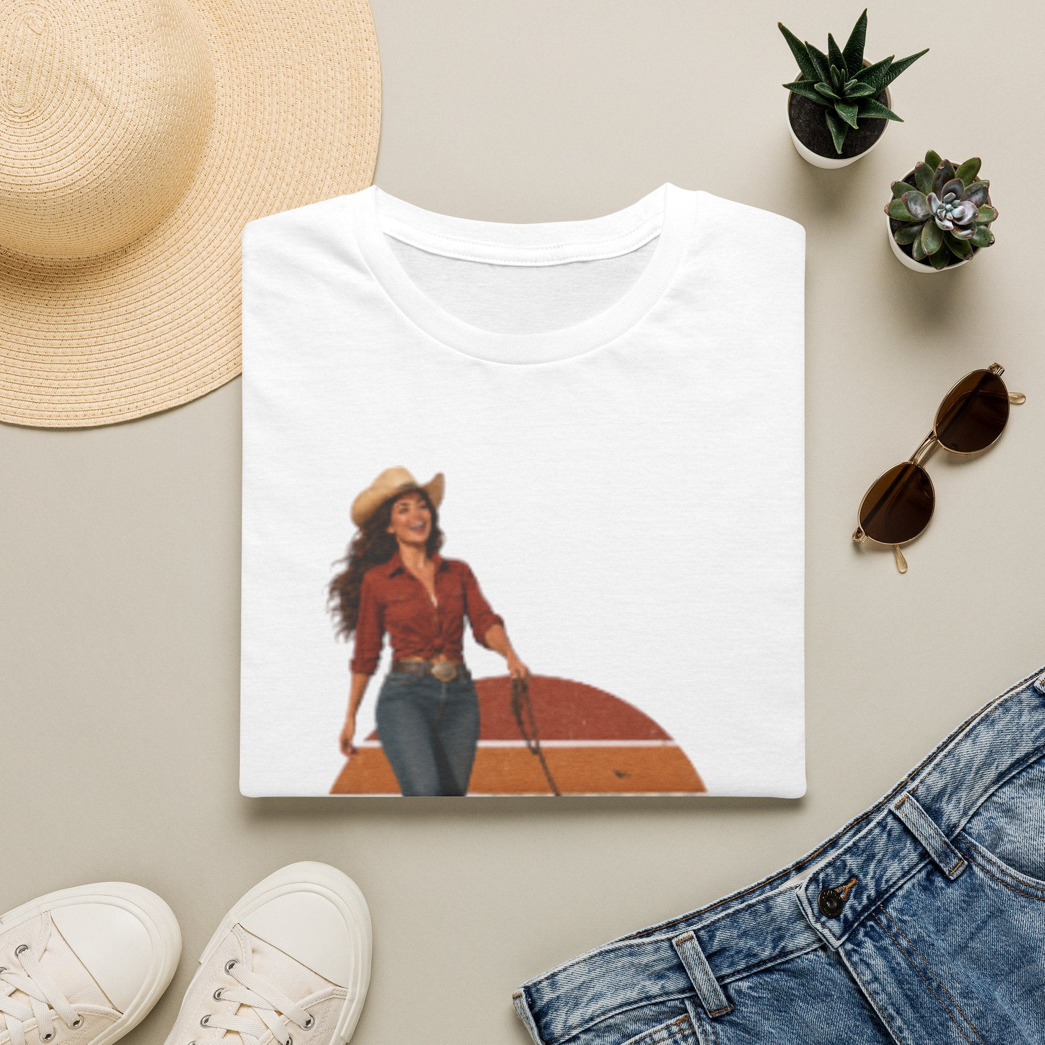 Dog Mom Western T-Shirt — Retro Cowgirl with Dog Graphic
