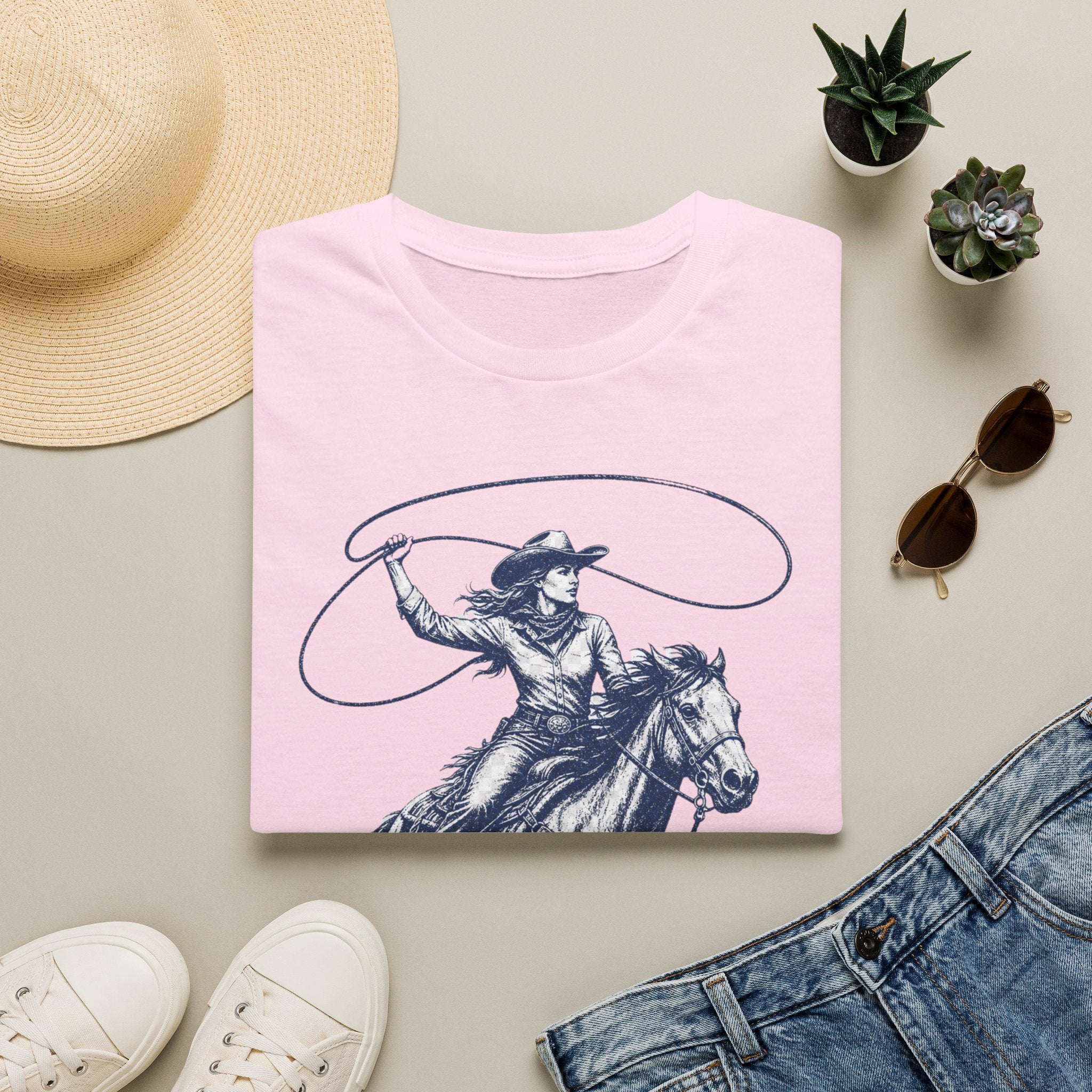 Cowgirl Lasso Tee — Western Horse Riding Graphic T-Shirt