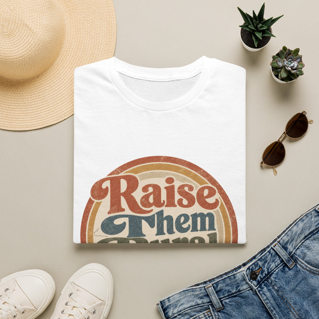 Raise Them Rural T-Shirt — Retro Country Mama Farm Life Tee