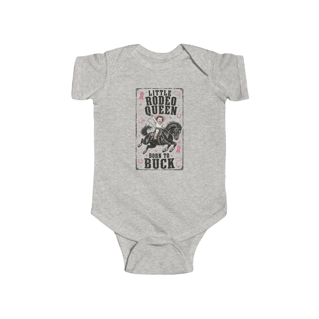 Baby Bodysuit - "Little Rodeo Queen Born to Buck" Vintage Western Infant Onesie