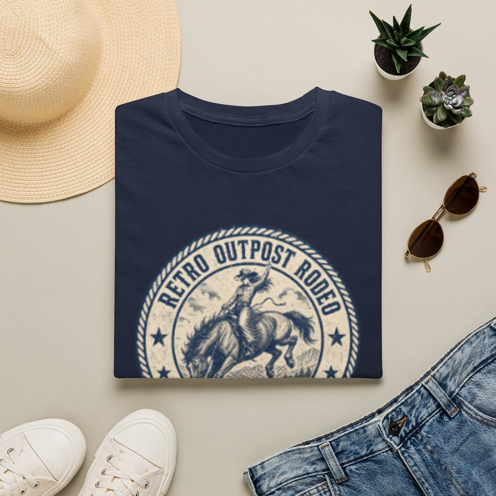 Retro Outpost Rodeo T-Shirt — Vintage Bucking Bronco Graphic (Est. 2024)