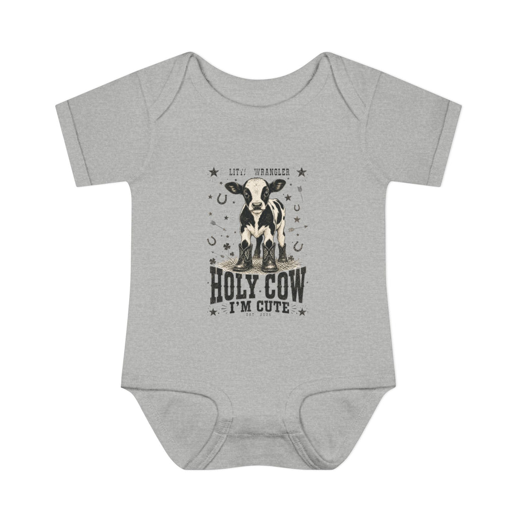 “Holy Cow I’m Cute” Graphic Baby Onesie