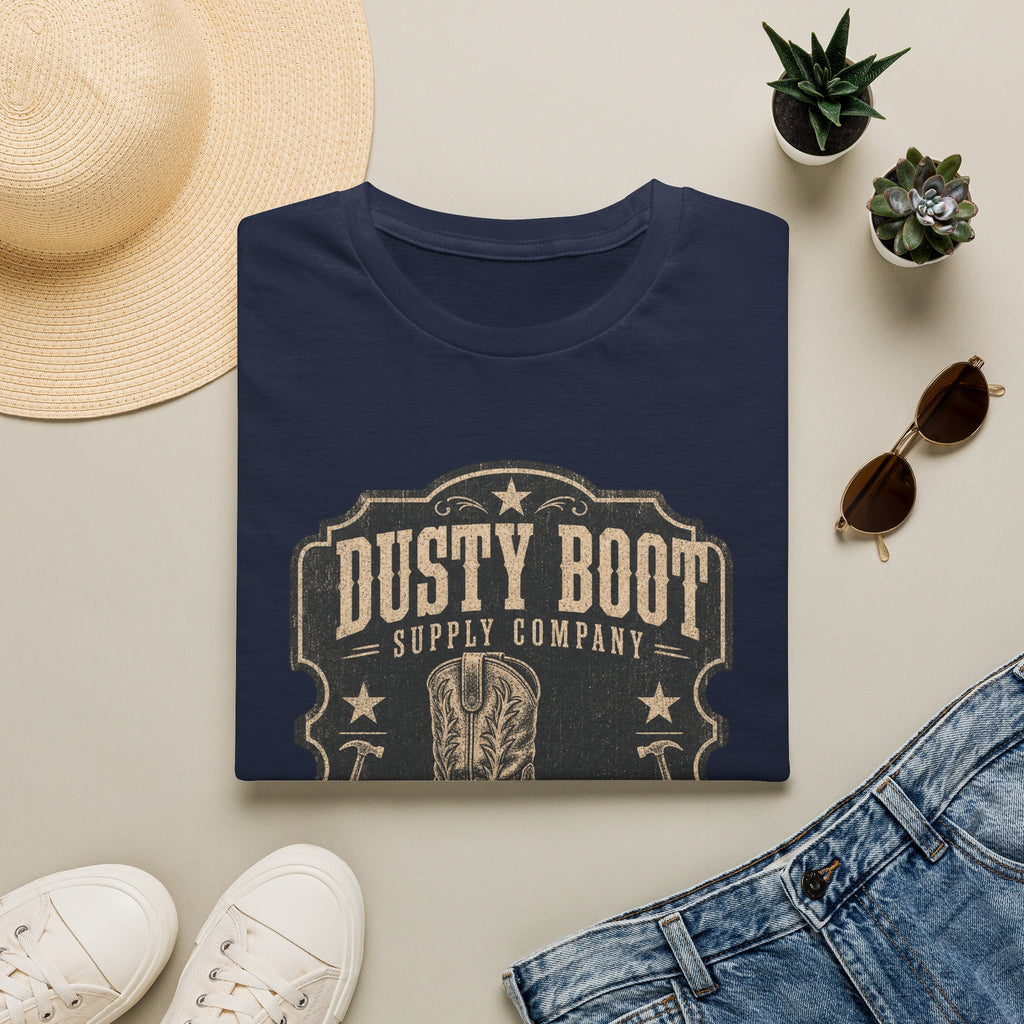 Dusty Boot Supply Company Vintage Western T‑Shirt — Cowboy Boot Graphic Tee
