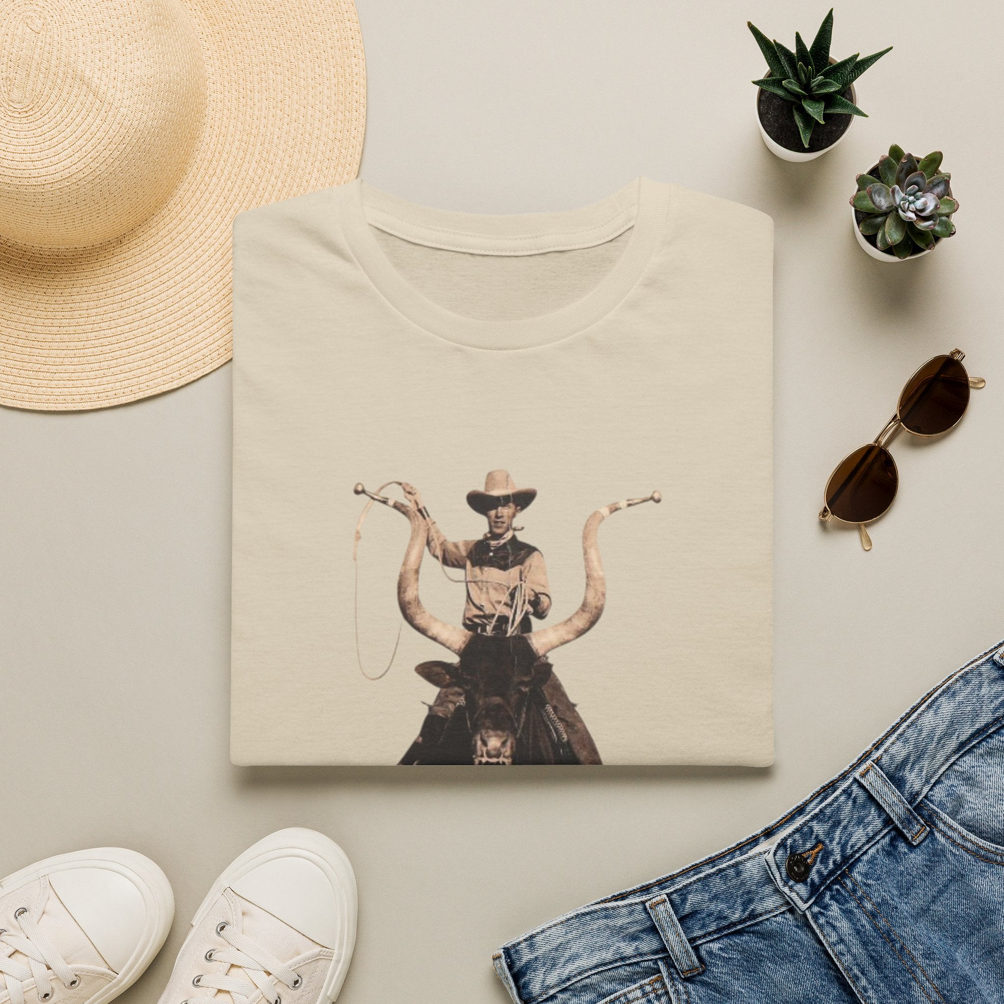Cowboy Bull Rider T‑Shirt — Vintage Western Rodeo Graphic