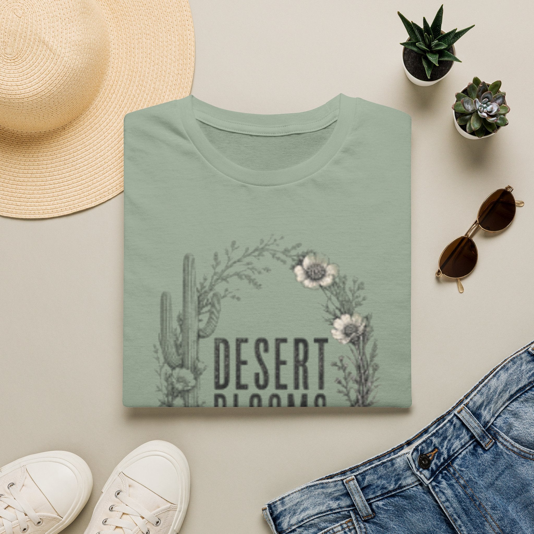 Desert Blooms T-Shirt — Floral Cactus Boho Tee