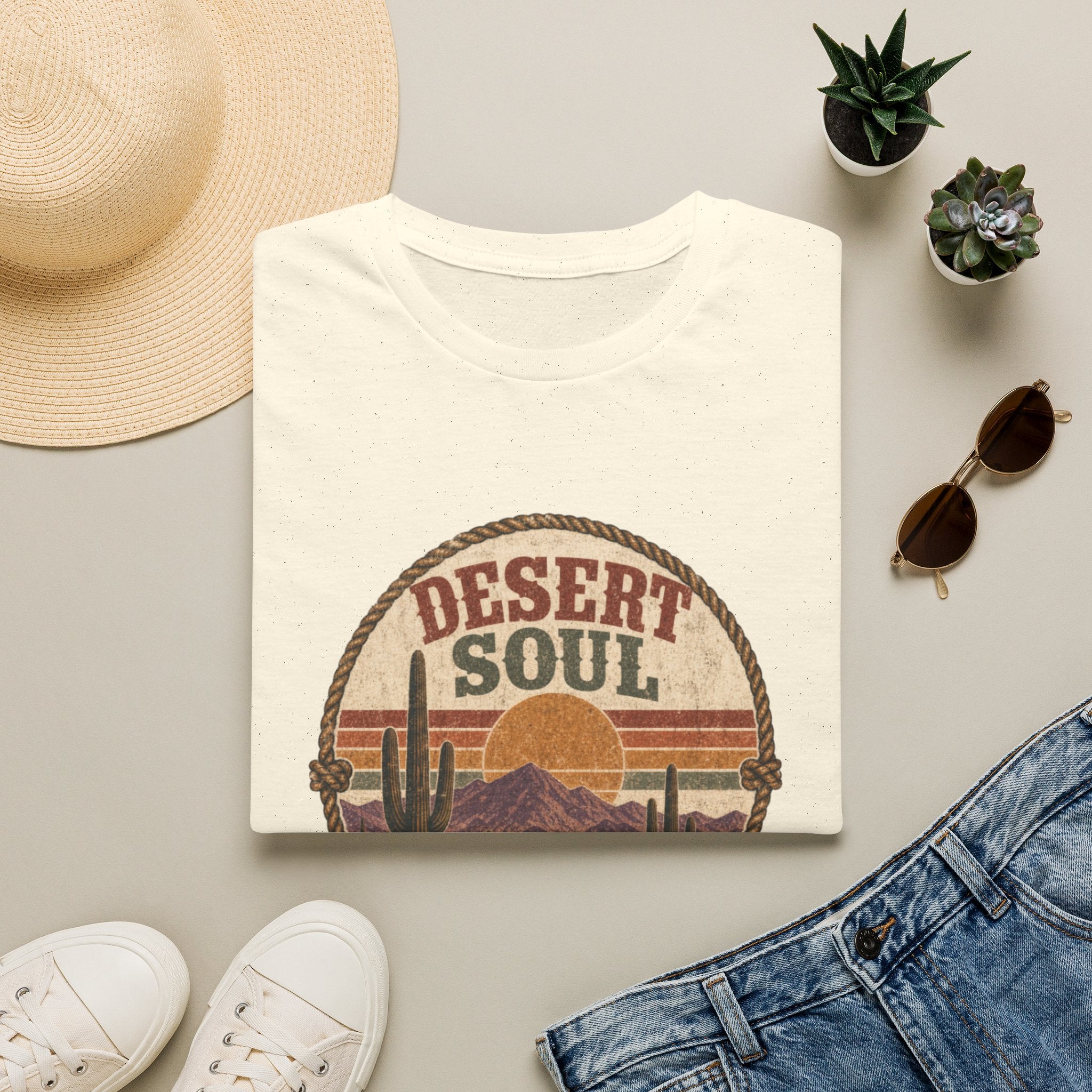 Desert Soul T-Shirt — Vintage Southwestern Sunset Tee