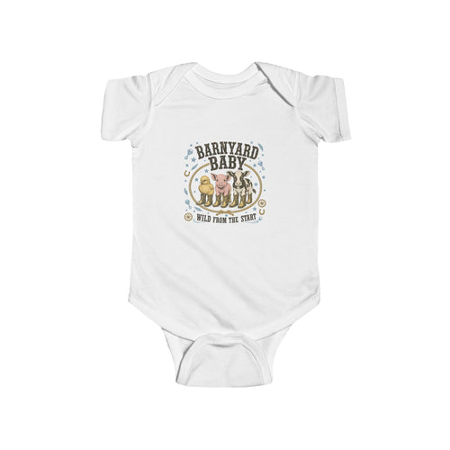 Baby Bodysuit — "Barnyard Baby" Farm Animal Infant Onesie