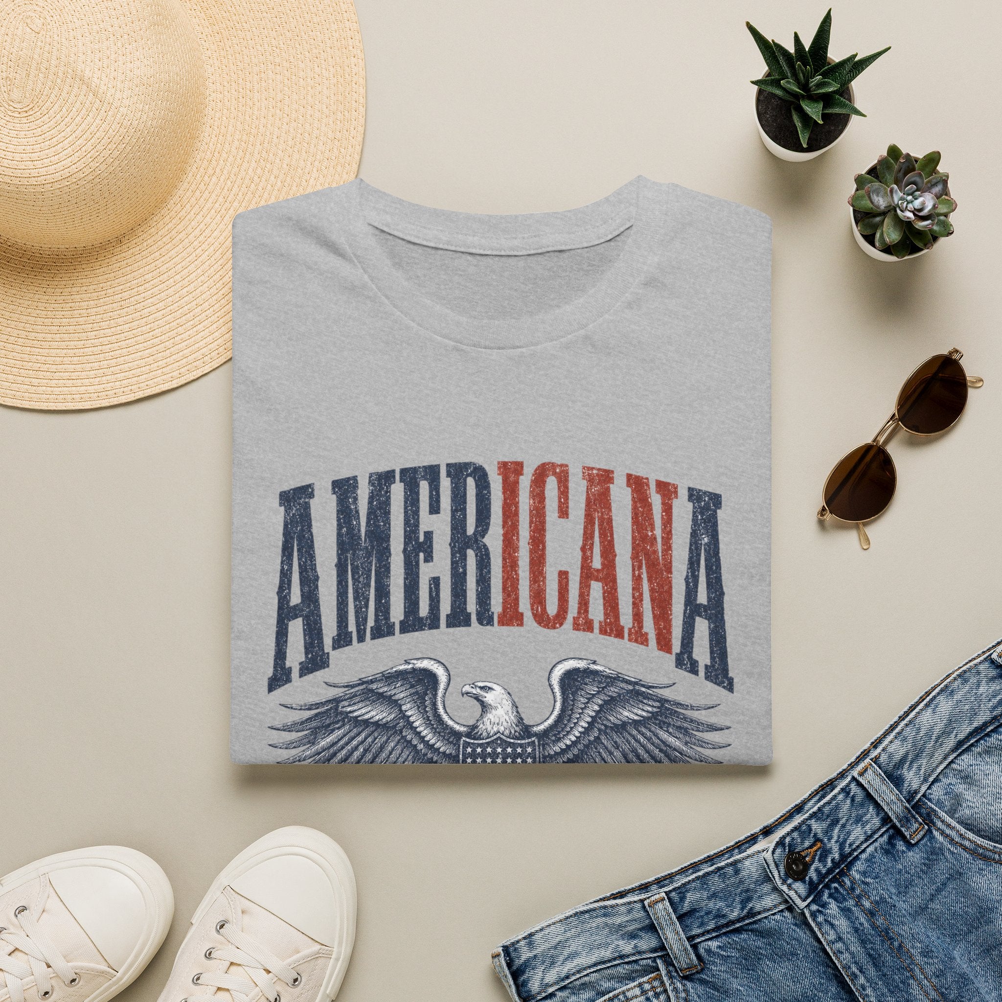 Americana Eagle T-Shirt — Vintage Patriotic Graphic Tee