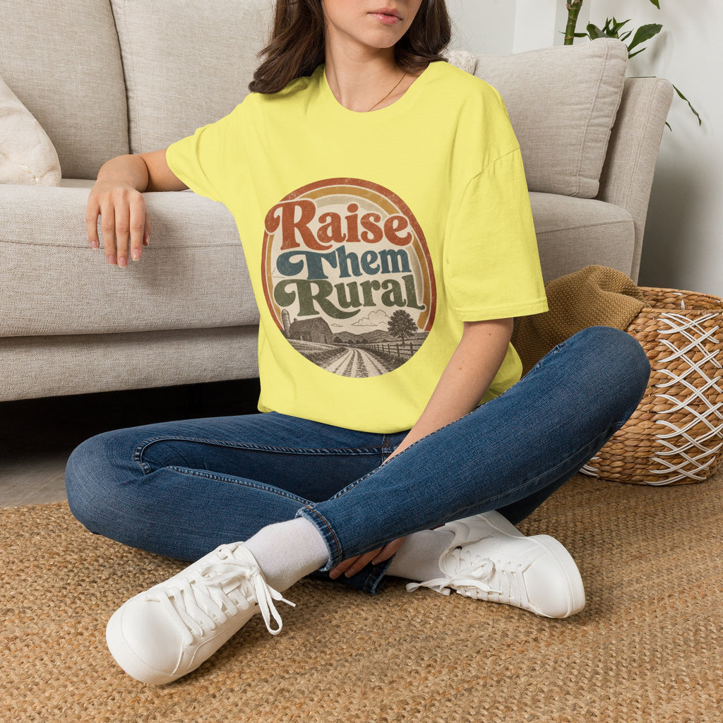 Raise Them Rural T-Shirt — Retro Country Mama Farm Life Tee