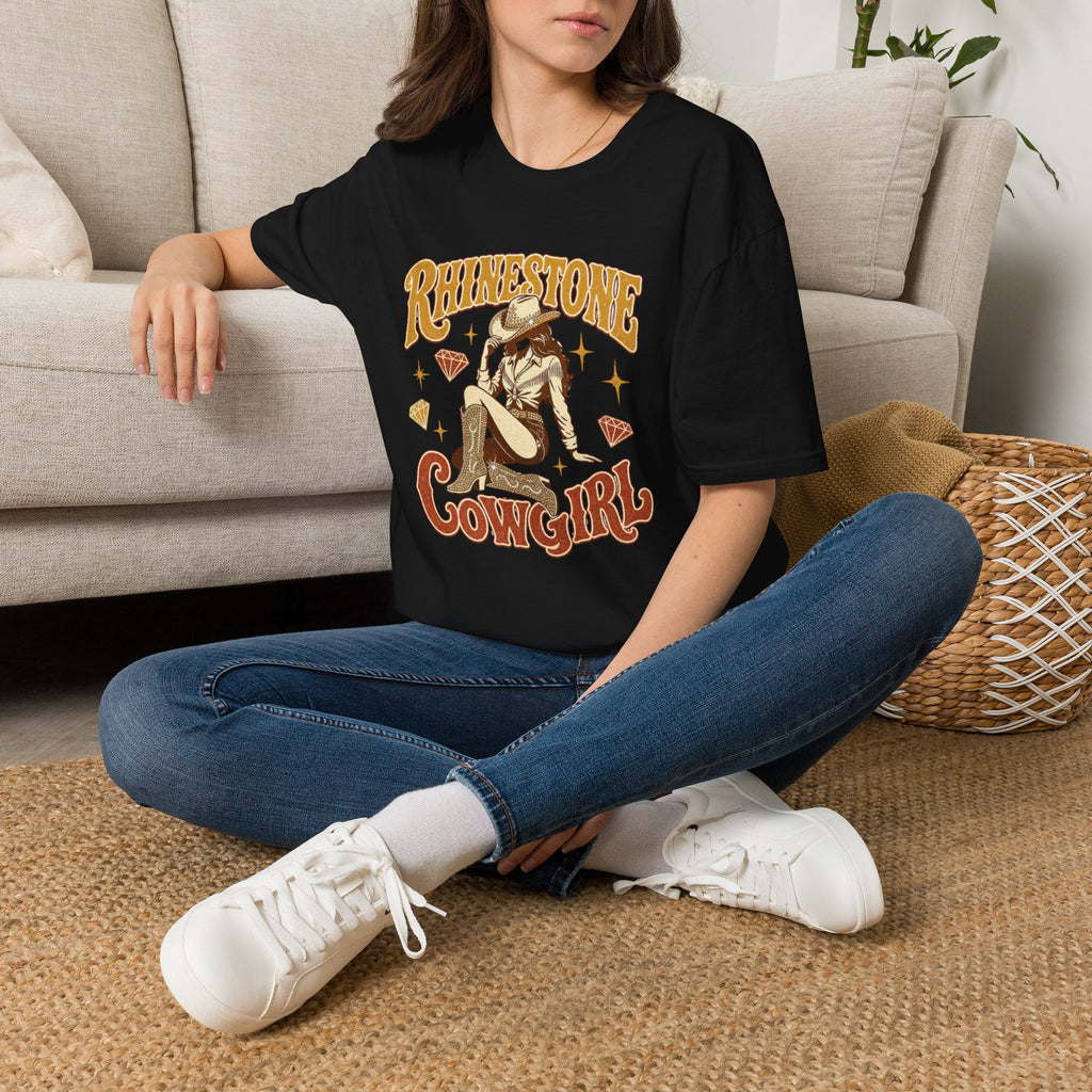 Rhinestone Cowgirl T-Shirt — Vintage Western Sparkle Tee