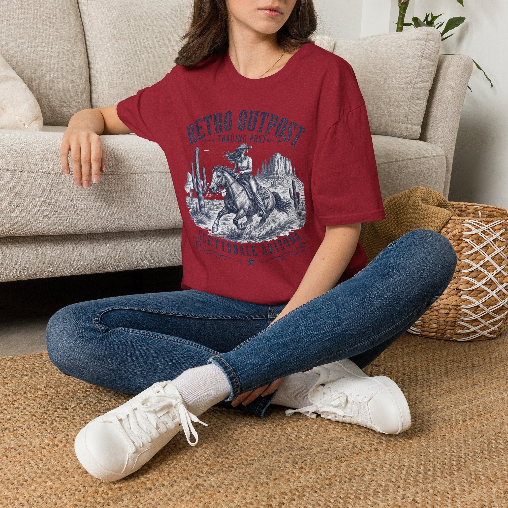 Retro Outpost Cowboy T-Shirt – Scottsdale Arizona Western Graphic Tee
