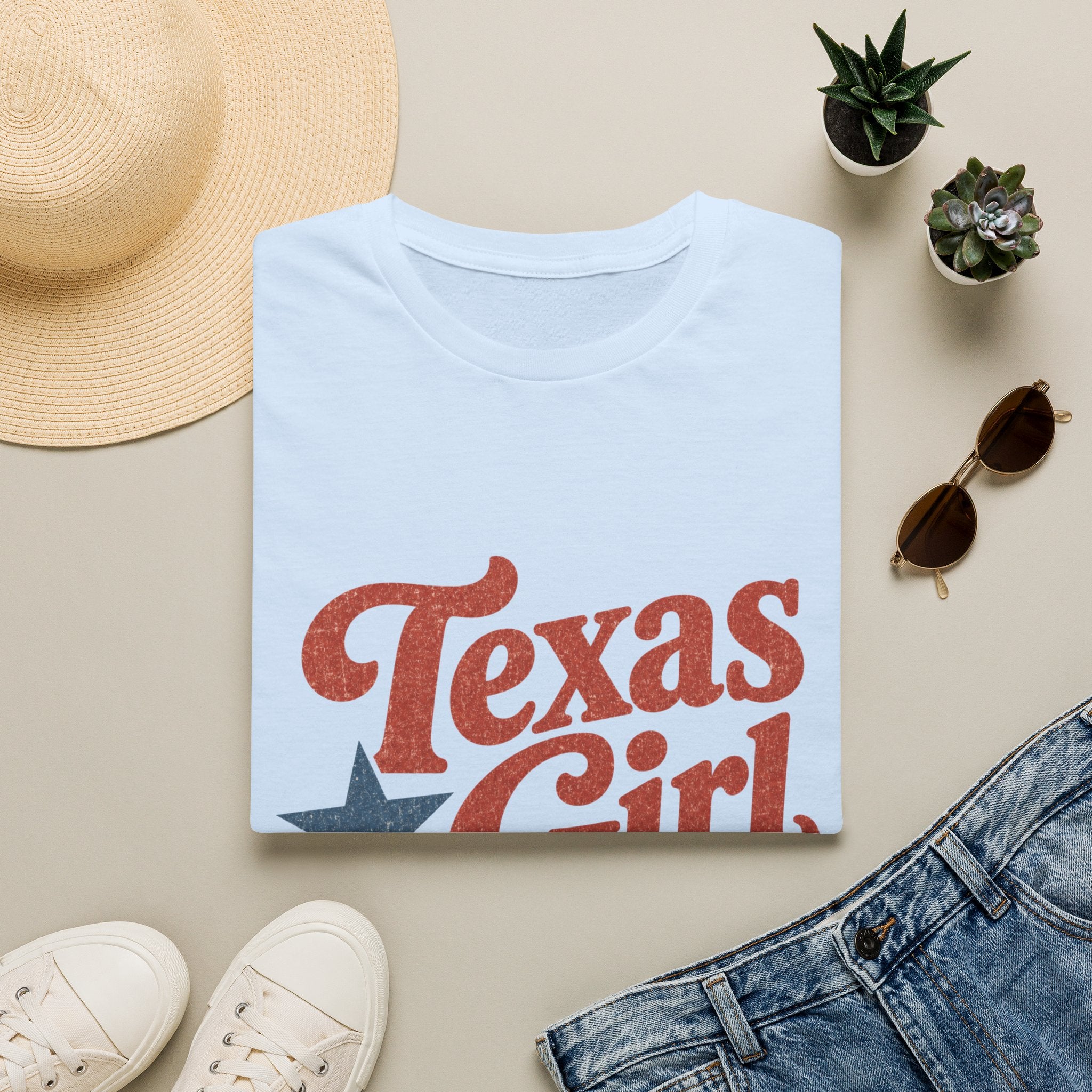 Texas Girl T-Shirt — Vintage Retro Lone Star Graphic Tee