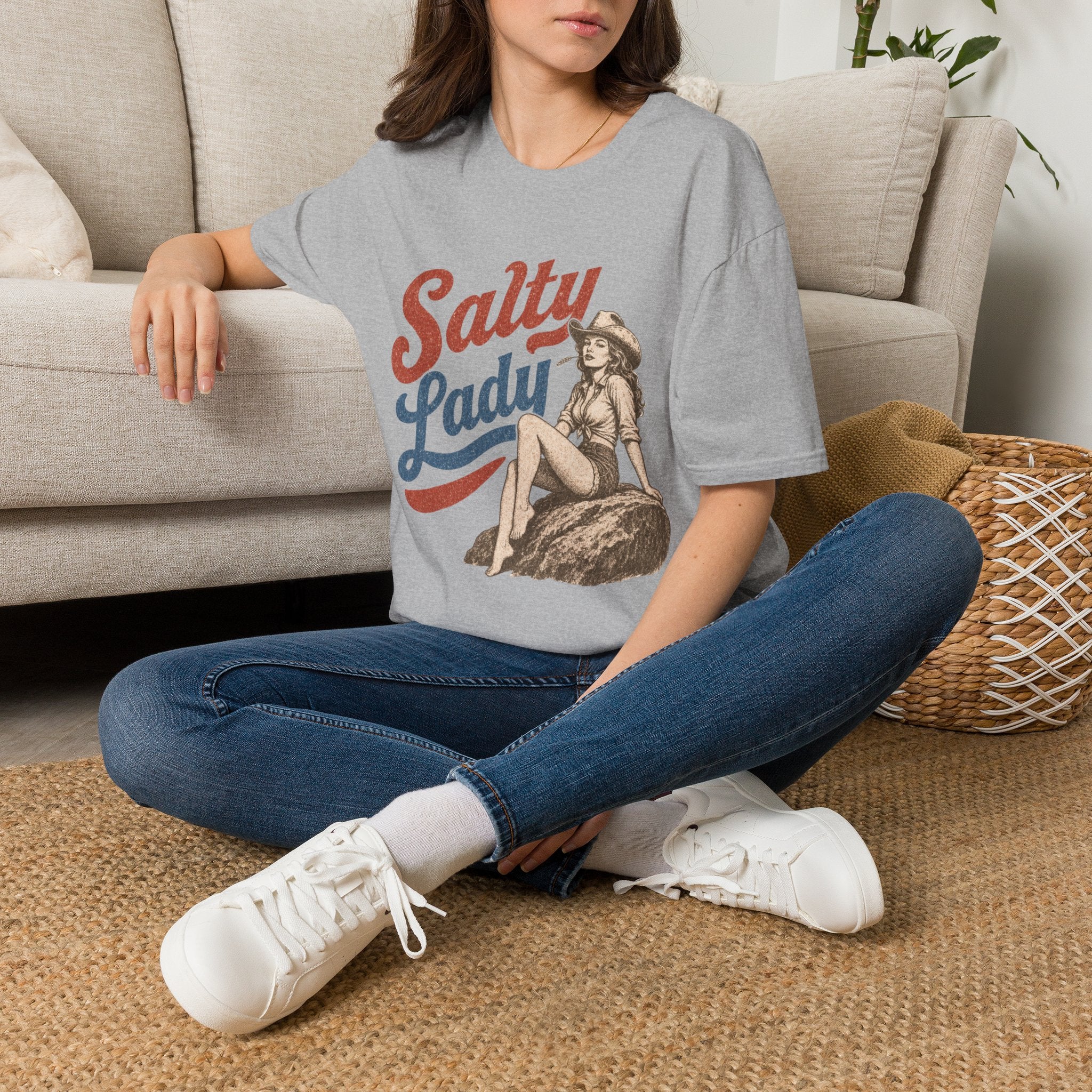 Salty Lady T-Shirt — Vintage Cowgirl Retro Graphic Tee