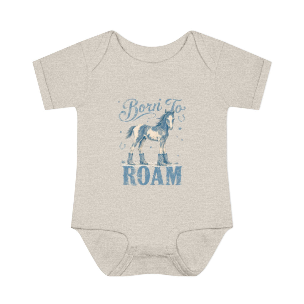 "Born to Roam" Horse Graphic Infant Onesie