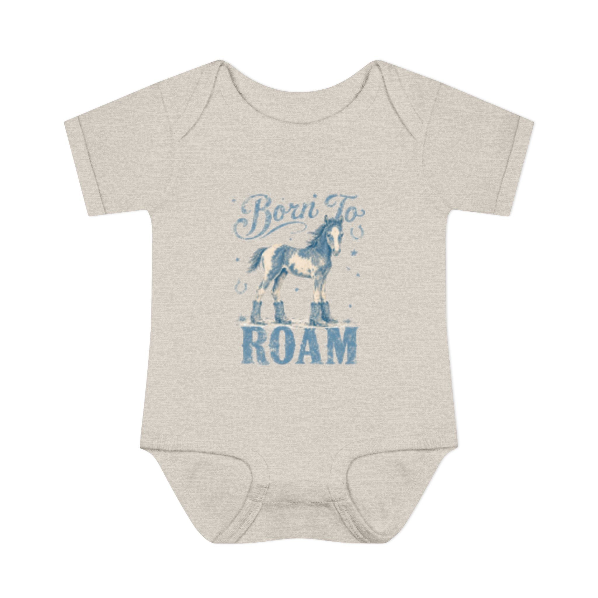 "Born to Roam" Horse Graphic Infant Onesie