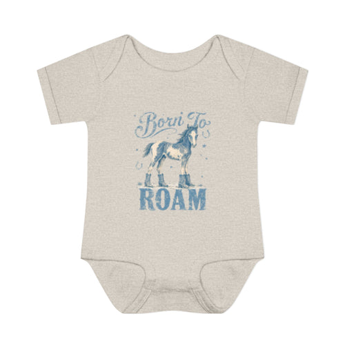 "Born to Roam" Horse Graphic Infant Onesie