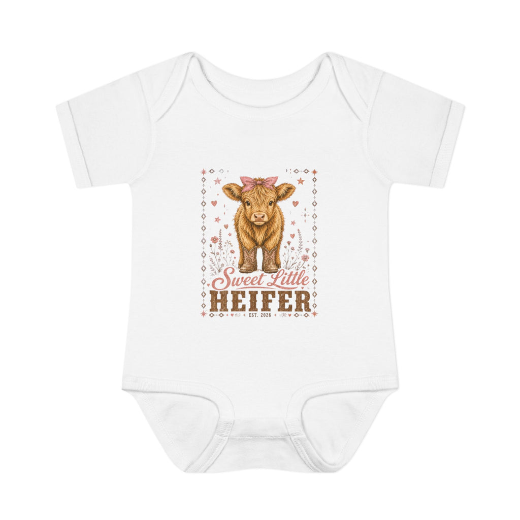"Sweet Little Heifer" Cow Infant Onesie