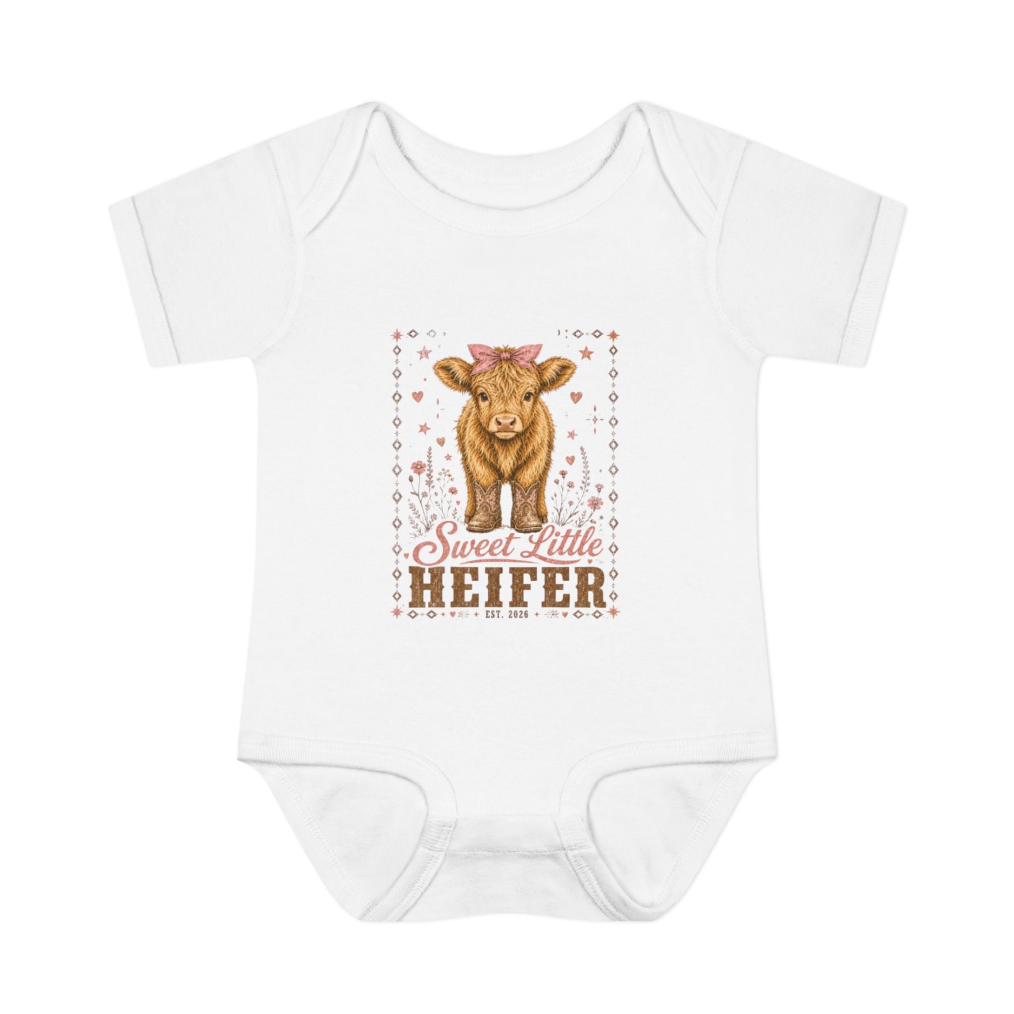 "Sweet Little Heifer" Cow Infant Onesie