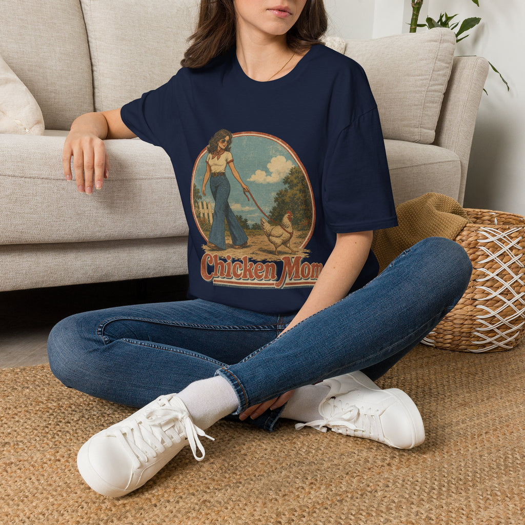 Chicken Mom T-Shirt — Vintage Farmwife Graphic Tee